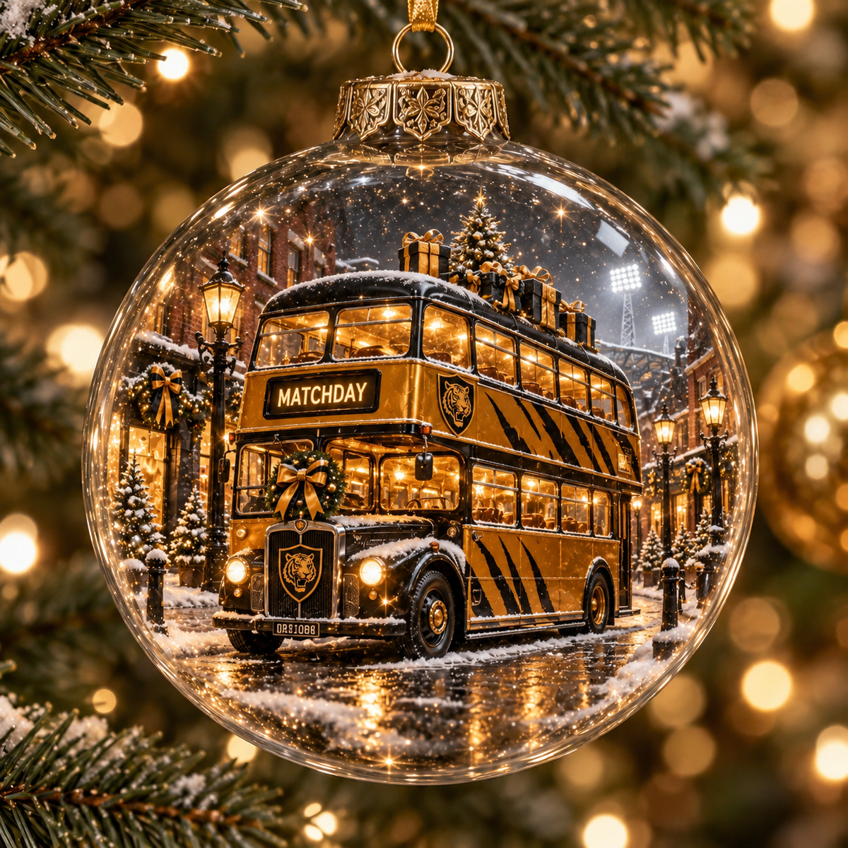 Roar with Pride Light-Up Football Heritage Ornament