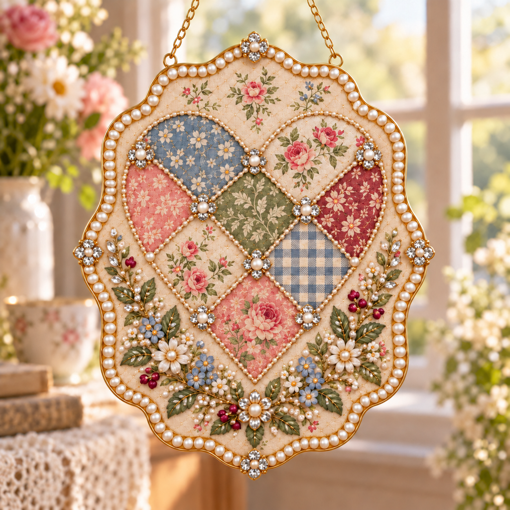 DIY Jeweled Heirloom Quilt Hanging Decor Kit