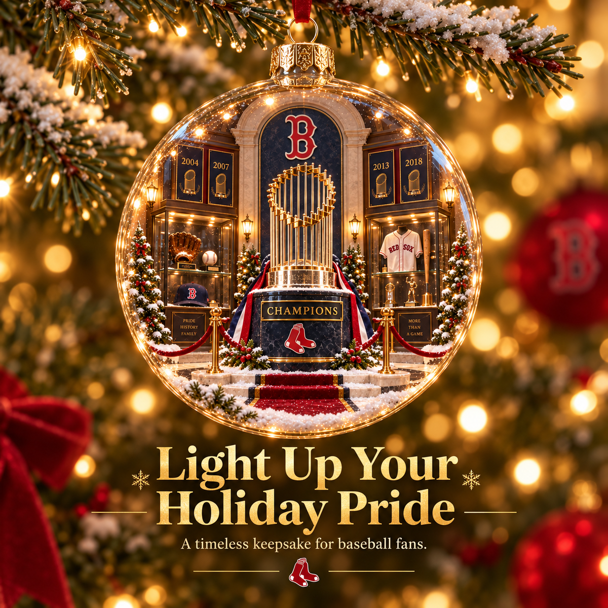Go Sox — Light-Up Baseball Ornament