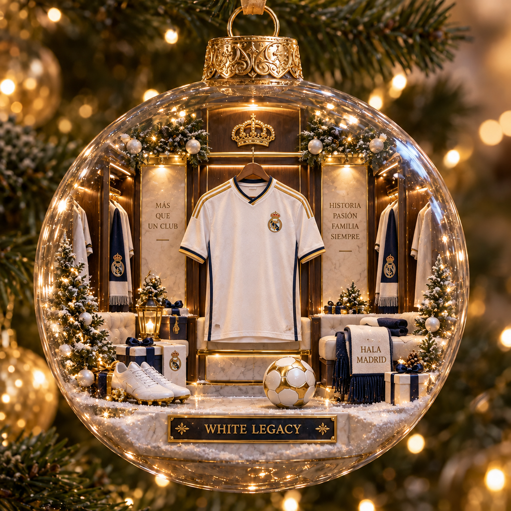 Hala Madrid — Light-Up Football Ornament