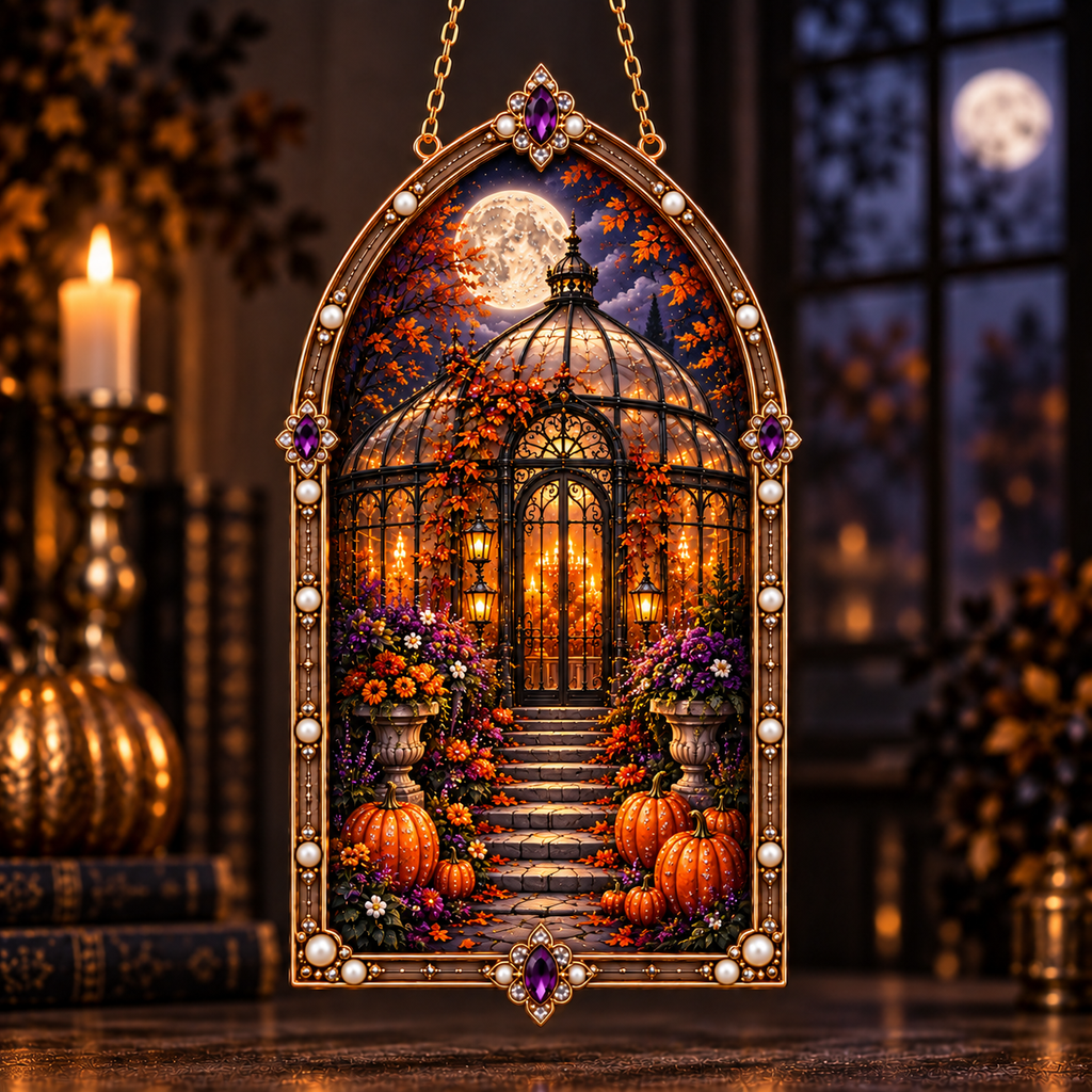 DIY Jeweled Gothic Halloween Hanging Decor Kit