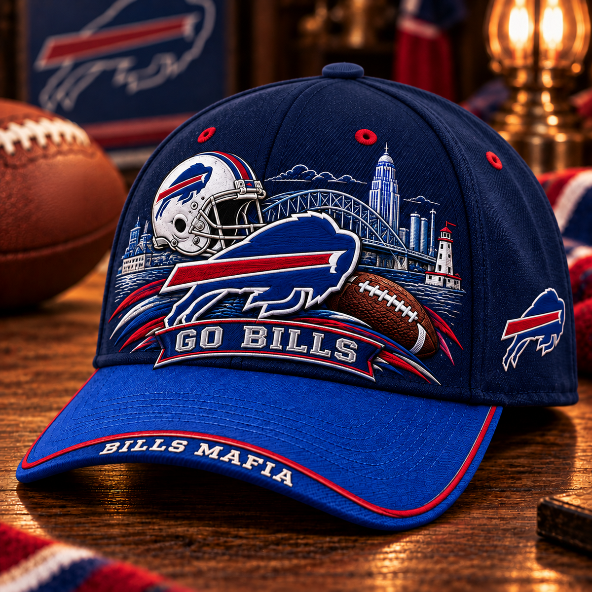 Go Bills Game Day Cap – Football Fan Gift