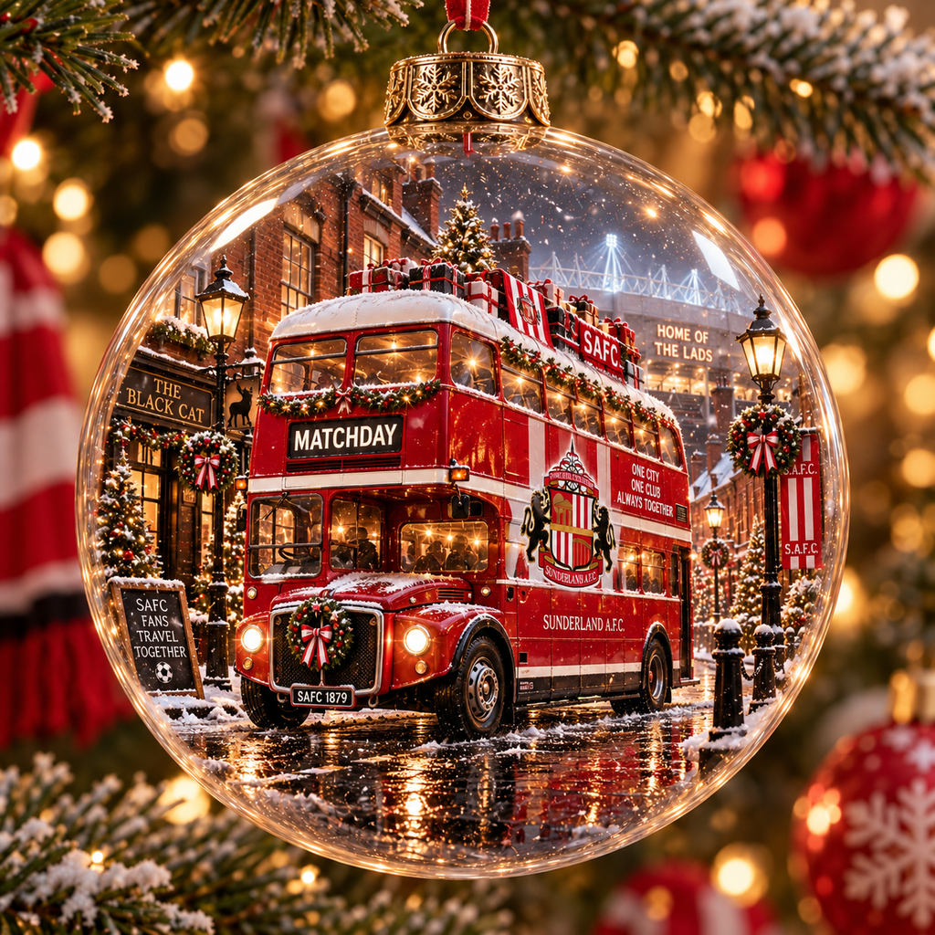 Ha’way the Lads – Light-Up Football Heritage Christmas Ornament