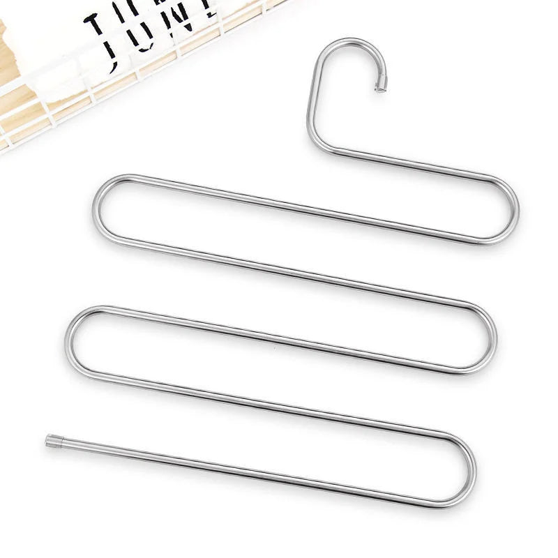 Sikunuo | 5-Layer Stainless Steel S-Shape Clothes Hanger