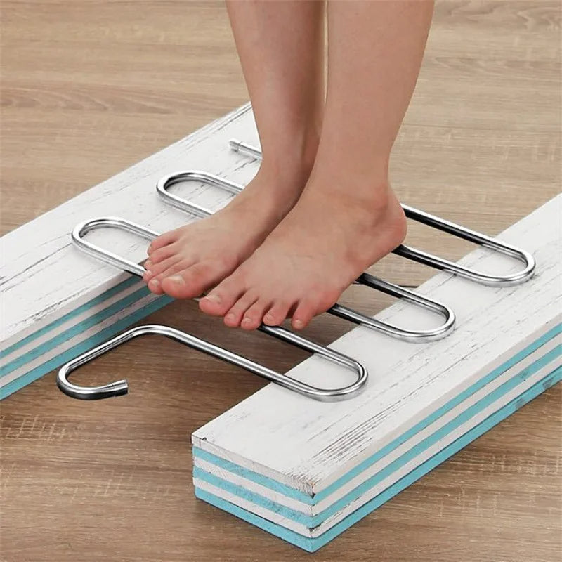 Sikunuo | 5-Layer Stainless Steel S-Shape Clothes Hanger