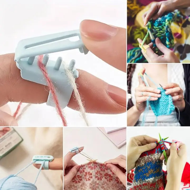 Sikunuo | 5 pieces | Yarn guide ring – Comfortable knitting & crocheting without finger strain