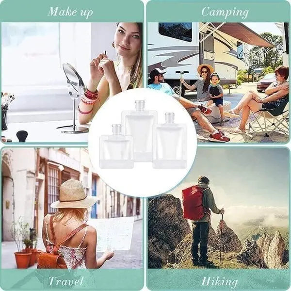 Sikunuo | 5-piece travel set for lotions – Lightweight & Leak-proof