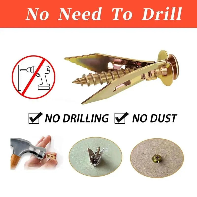 Sikunuo | 50 pieces of dowels with screws – self-tapping for drywall