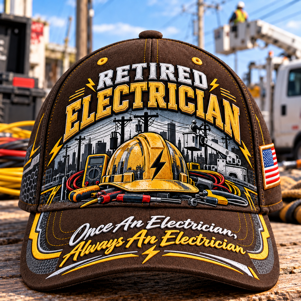 Retired Electrician Baseball Cap