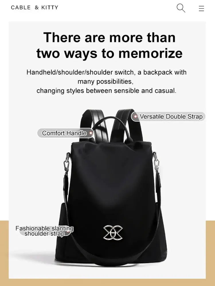 Sikunuo | Large Volume Theft-Proof Backpack — Secure Travel Backpack with Hidden Zipper