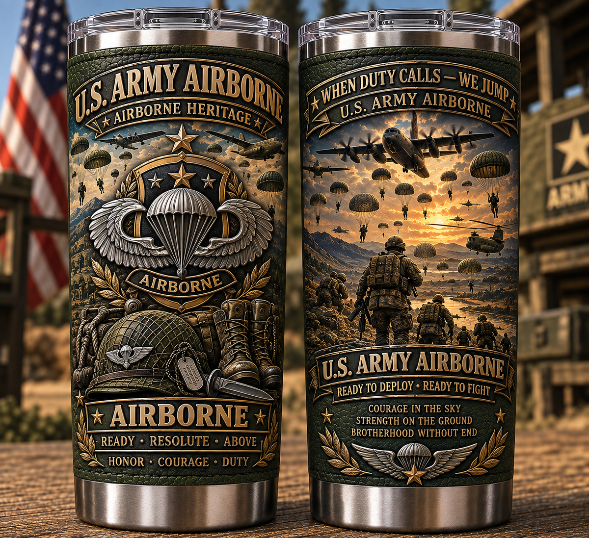 U.S. Army Airborne Heritage Insulated Travel Tumbler