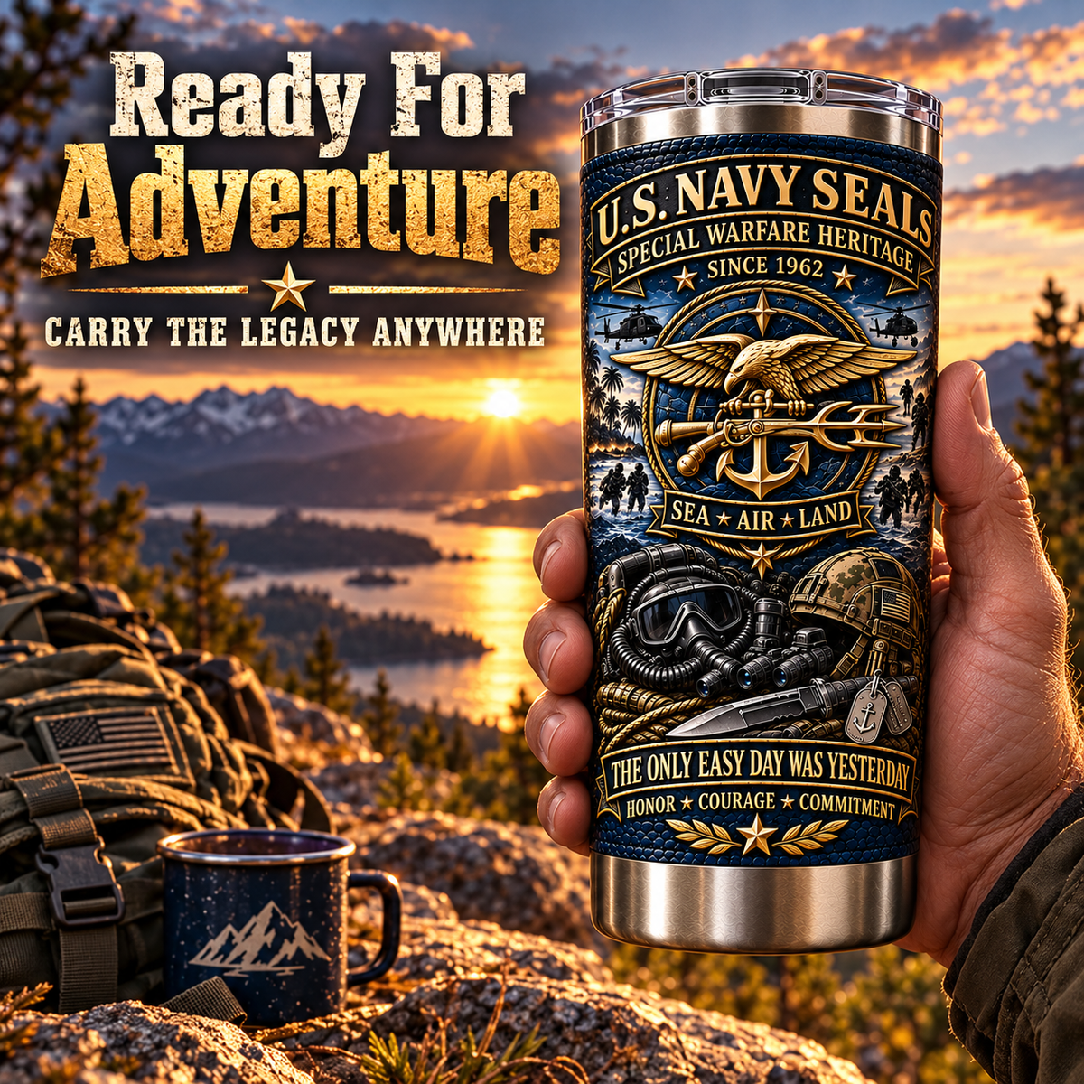 U.S. Navy SEALs Special Warfare Heritage Insulated Travel Tumbler