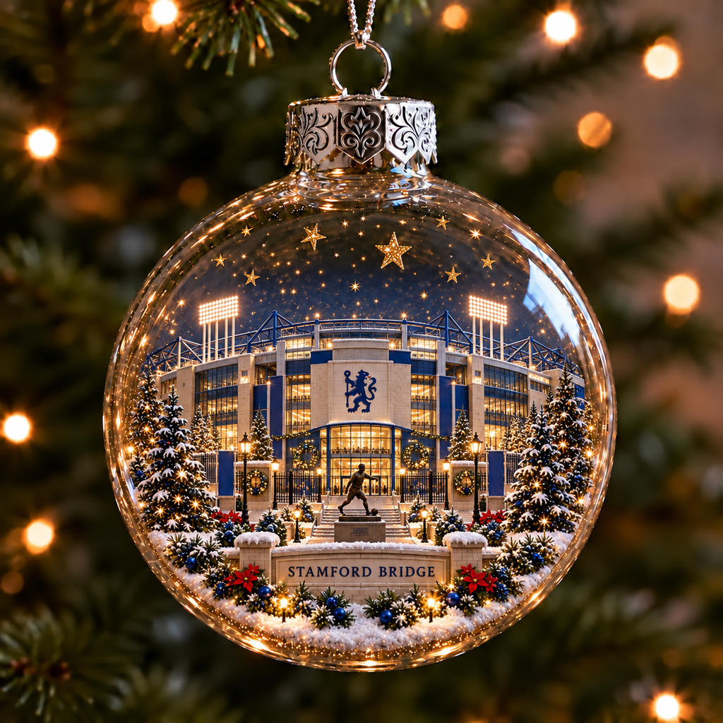 Light-Up Football Stadium Christmas Ornament