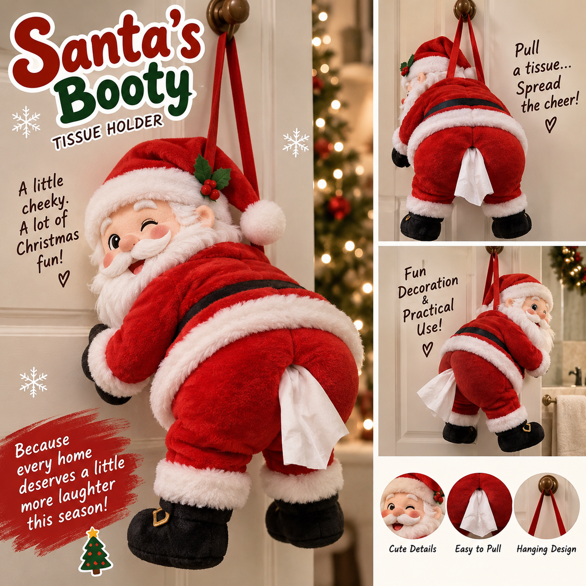 Santa Tissue Holder Funny Christmas Gift