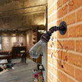 Sikunuo | Water pipe Metal Wall lighting Vintage 1 Light Stair wall mounting Lamp Wall lamp in Rust