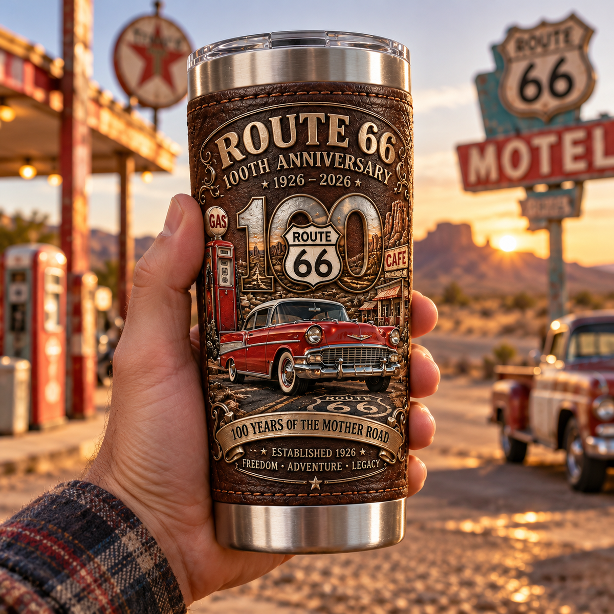 Route 66 100th Anniversary Heritage Insulated Travel Tumbler