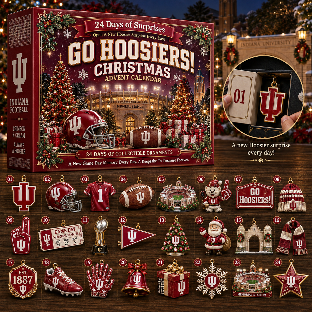 Go Hoosiers! Football Christmas Advent Calendar