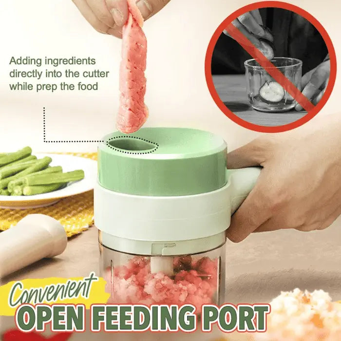 Sikunuo | 4-in-1 Electric Kitchen Package includes chopper and cutting tool