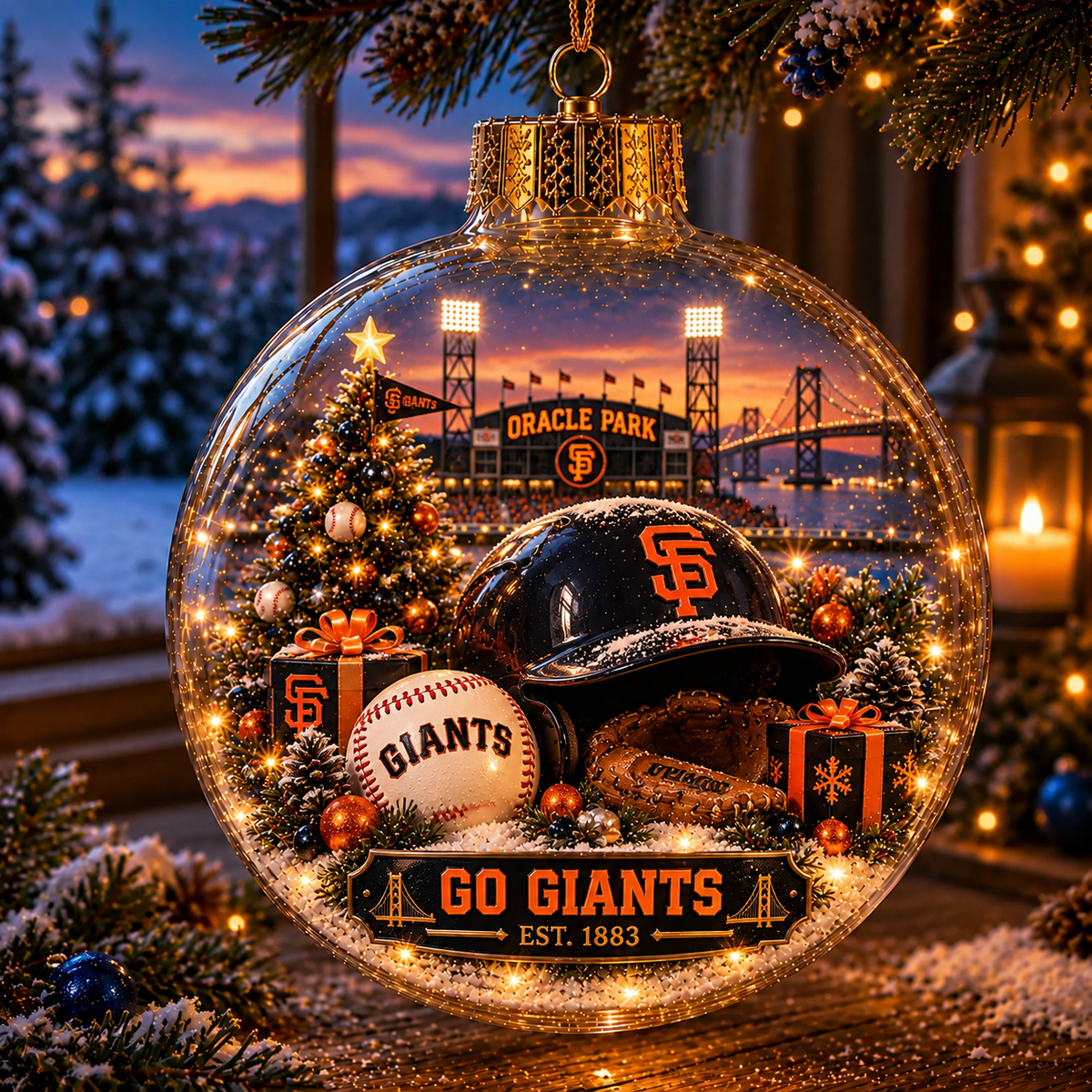 Bring the Ballpark Home — Light-Up Baseball Christmas Ornament