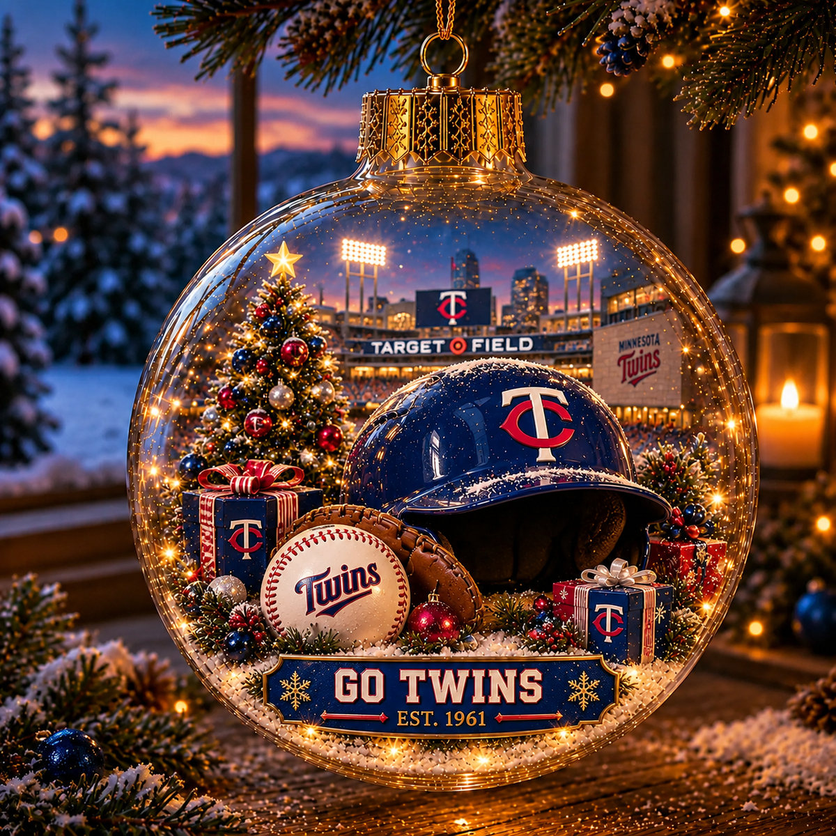 Bring the Ballpark Home — Light-Up Baseball Christmas Ornament