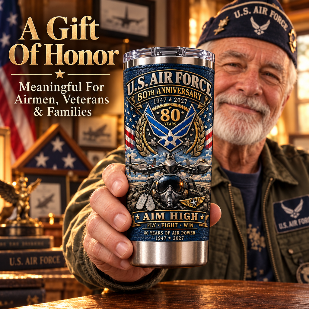 U.S. Air Force 80th Anniversary Insulated Travel Tumbler