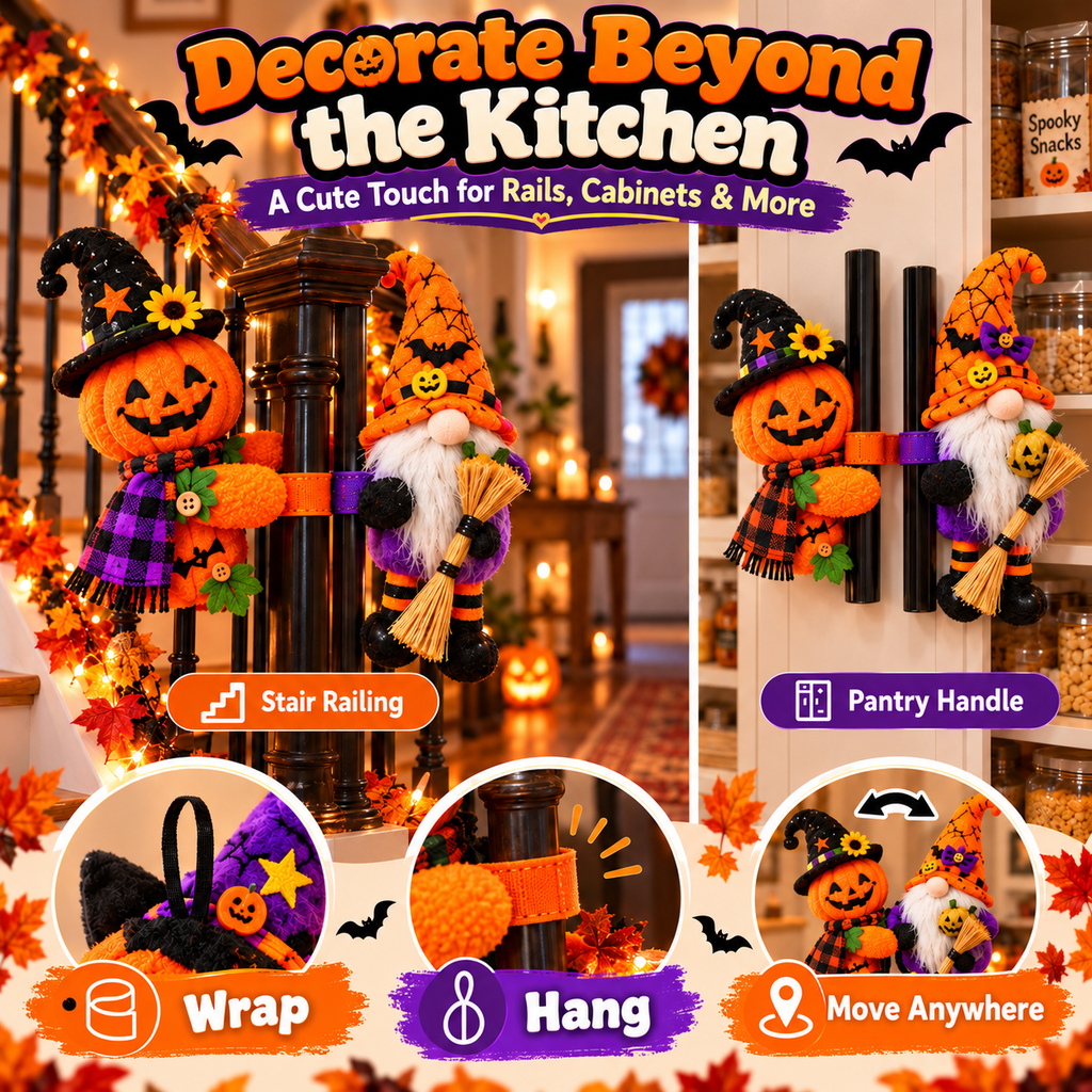 Halloween Handle Huggers – Plush Fridge & Rail Decor