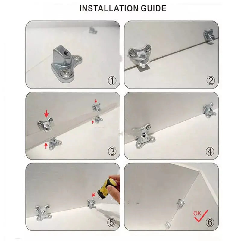 Sikunuo | 5+5 | Removable Zinc Alloy Corner Connector – Stable & Rustproof