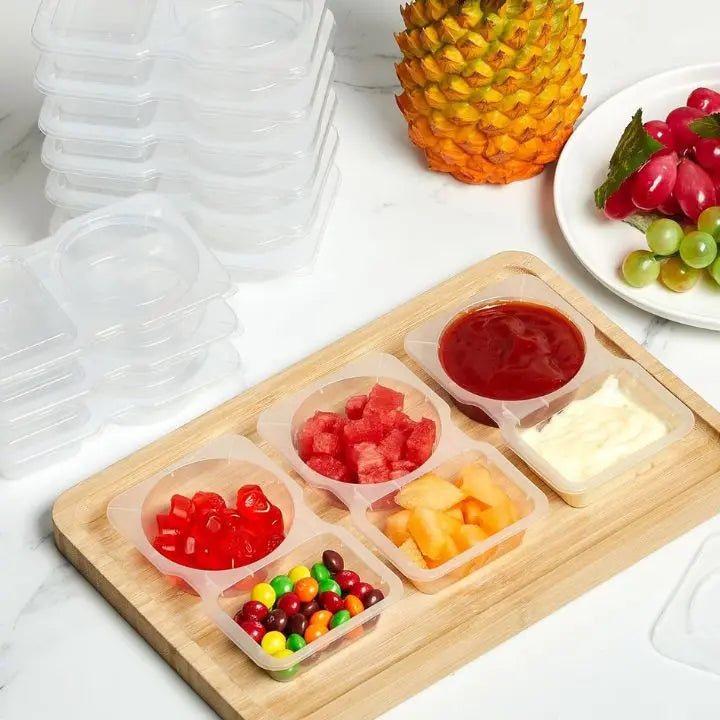 Sikunuo | 5+5 | Leak-proof double container for sauces & snacks