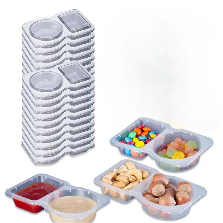 Sikunuo | 5+5 | Leak-proof double container for sauces & snacks