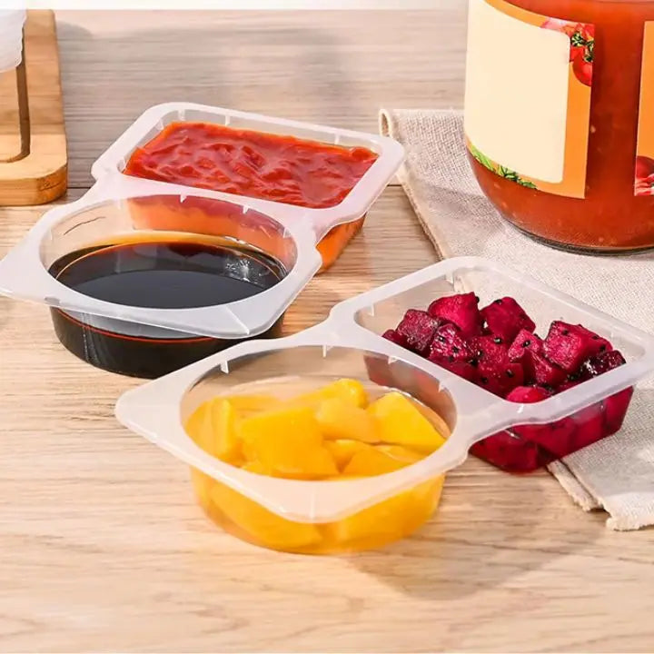 Sikunuo | 5+5 | Leak-proof double container for sauces & snacks