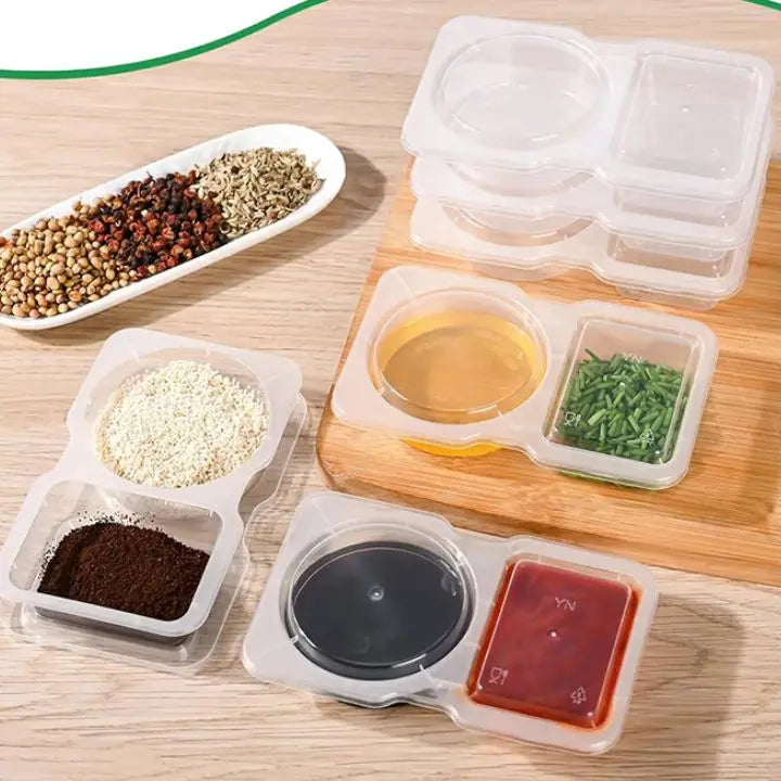 Sikunuo | 5+5 | Leak-proof double container for sauces & snacks