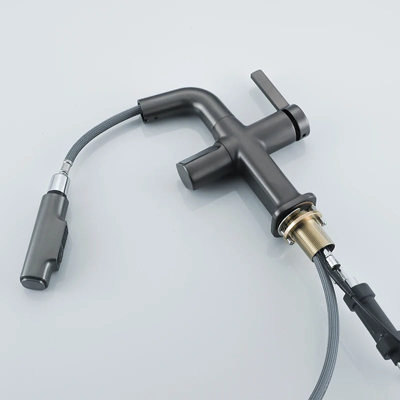 Sikunuo | Elegant House Brass Aqua View Bathroom Digital Faucet