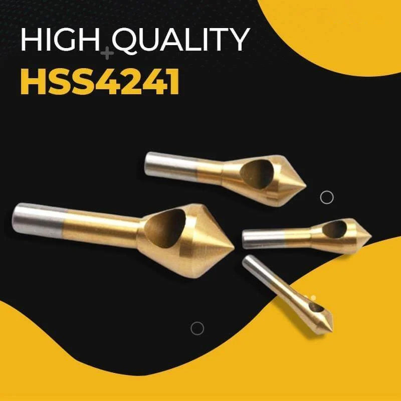 Sikunuo | Titanium Coated Countersink Chamfer Tool（4 PCS）