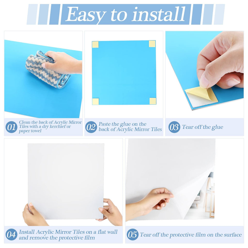 Sikunuo | 3D Self Adhesive DIY Mirror Wall Sticker