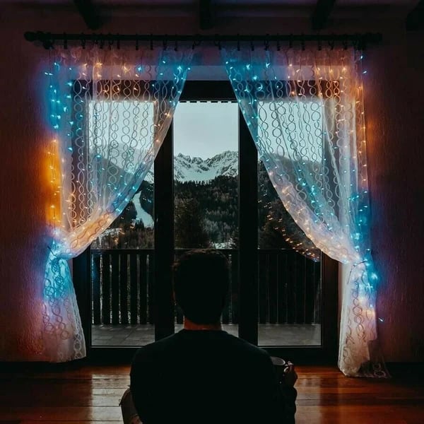 Sikunuo | LED Rainbow Curtain Lights — Color Changing Waterproof Decoration