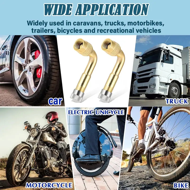 Sikunuo | Angled Brass Valve Extensions for Vehicles