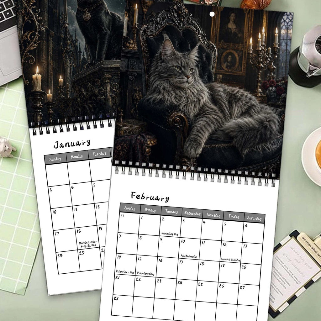 2027 Gothic Cat Wall Calendar