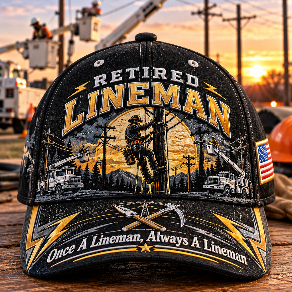 Retired Lineman Baseball Cap