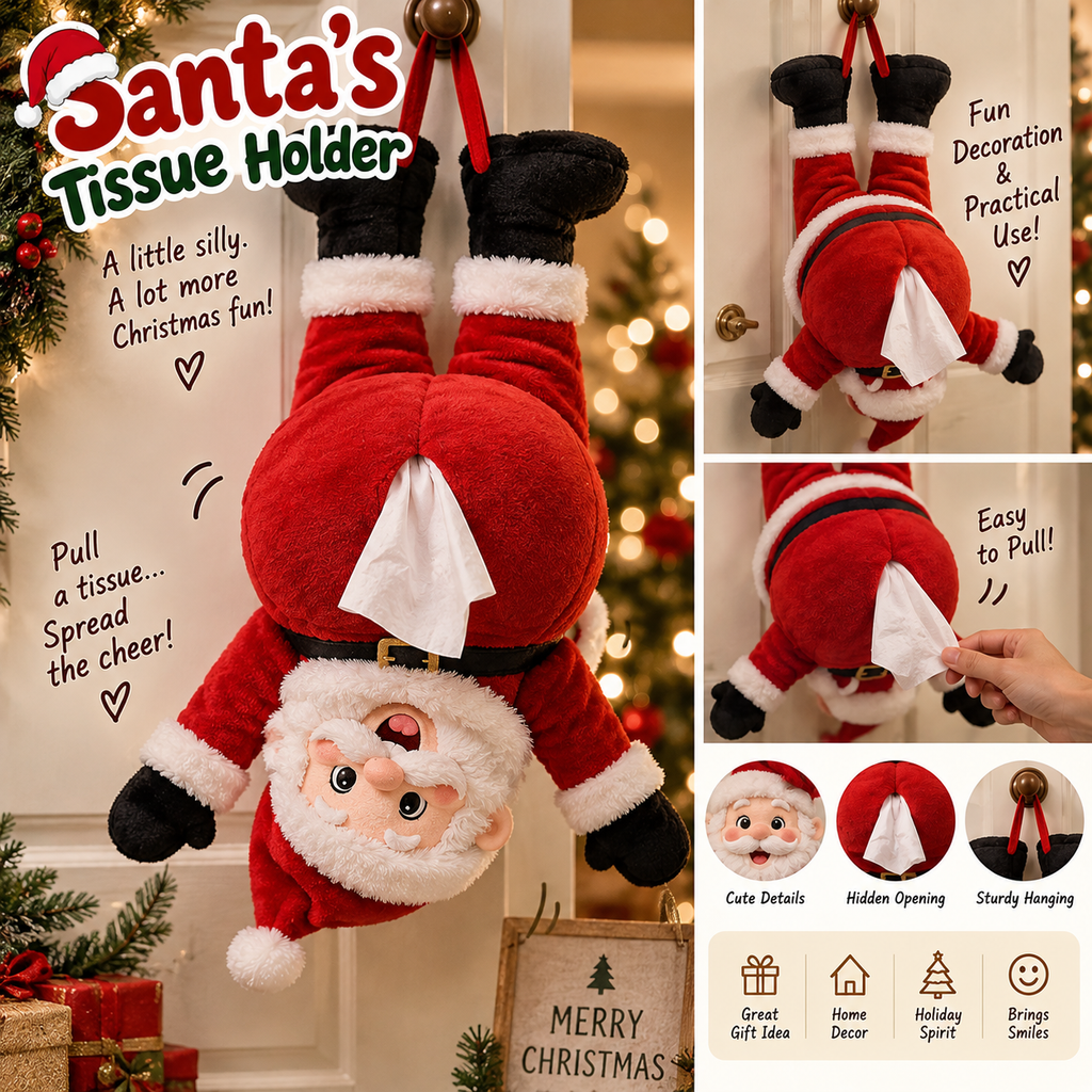 Santa Tissue Holder Funny Christmas Gift
