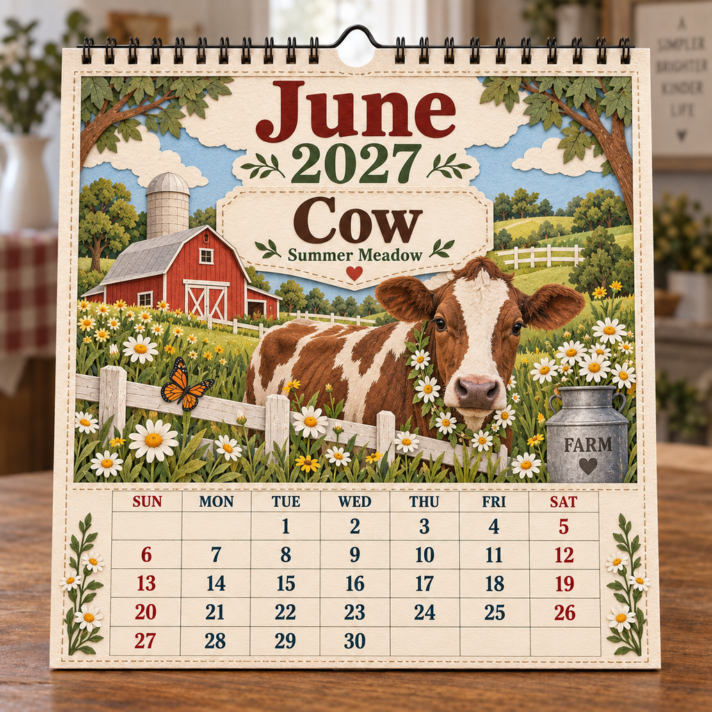2027 Farm Animals & Country Life Wall Calendar
