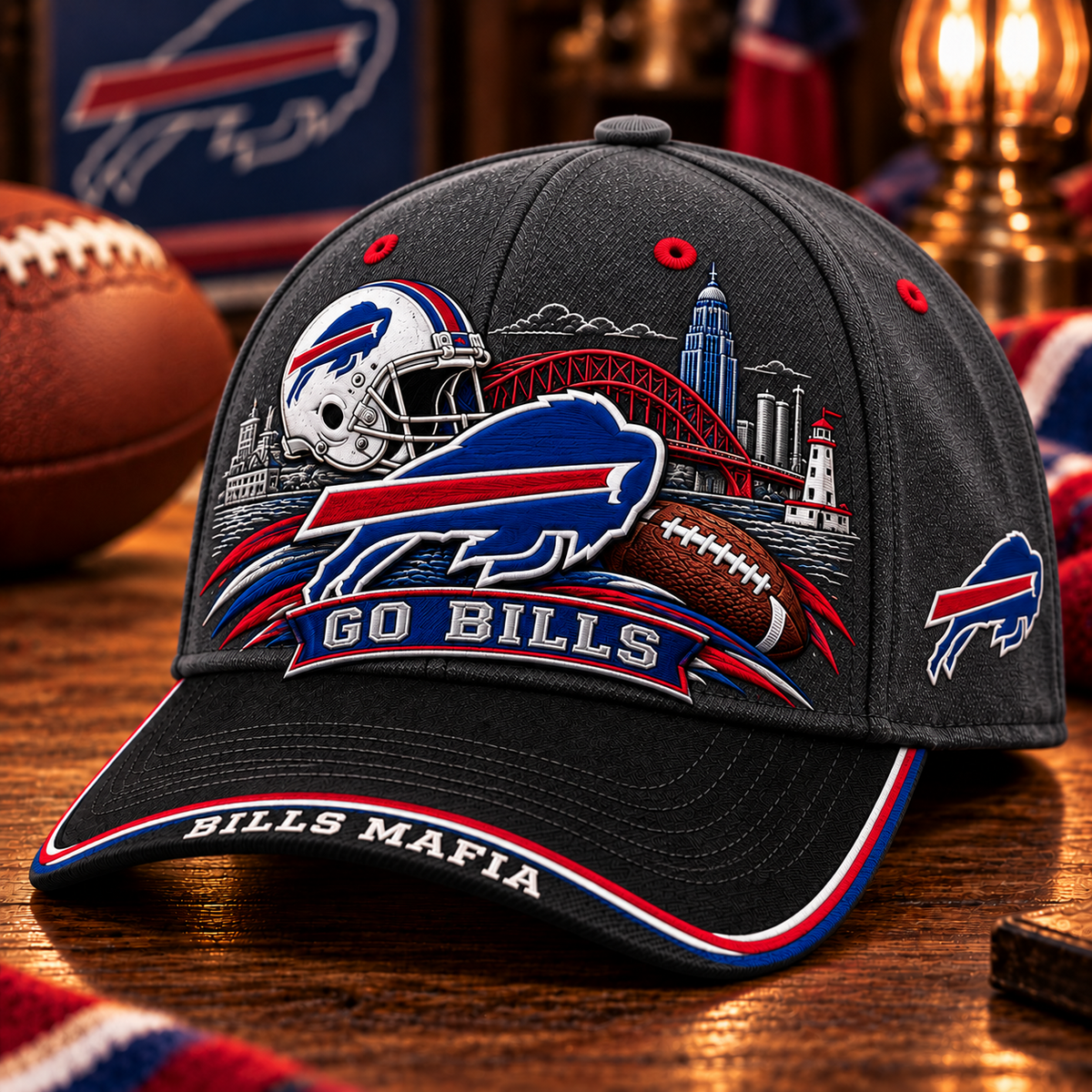 Go Bills Game Day Cap – Football Fan Gift