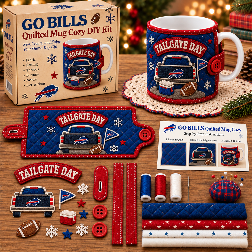 GO BILLS — Quilted Mug Cozy Sewing Kit