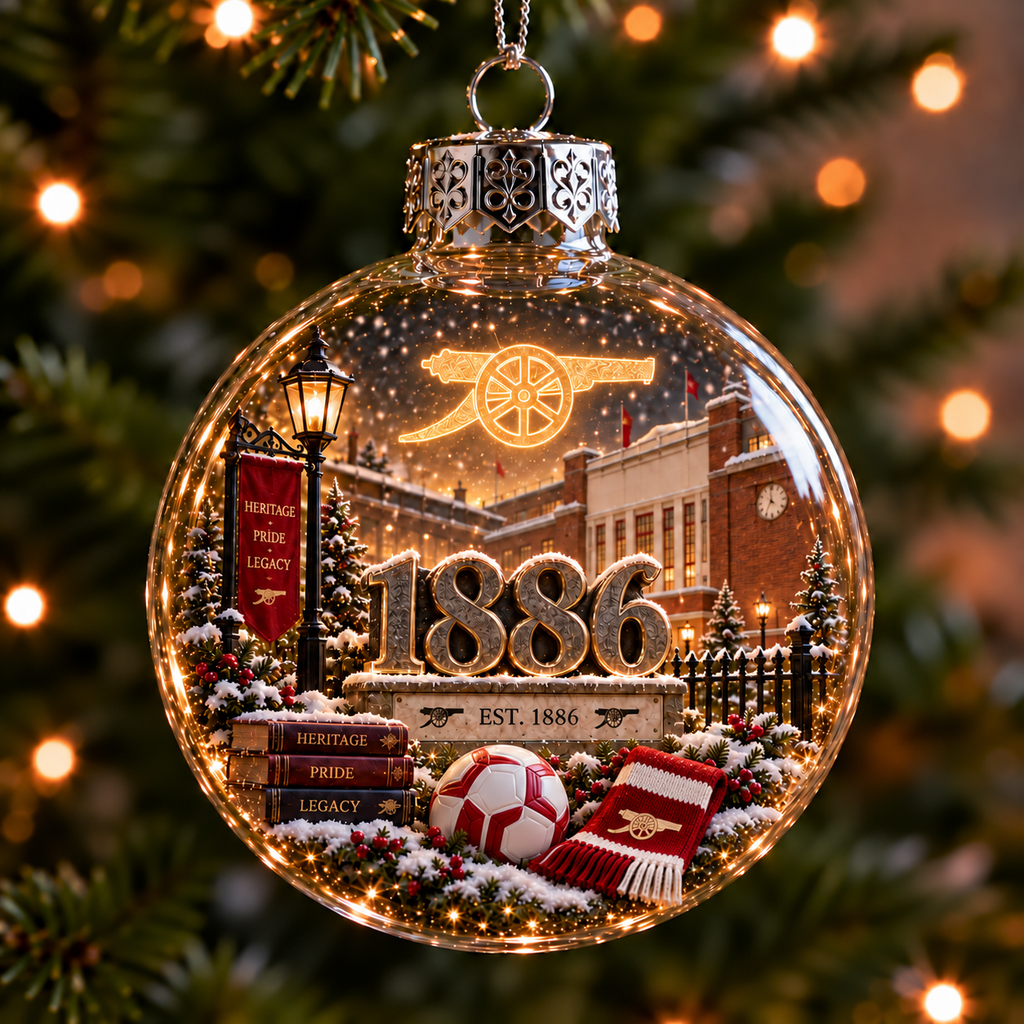 Victory Through Harmony Light-Up Football Christmas Globe Ornament
