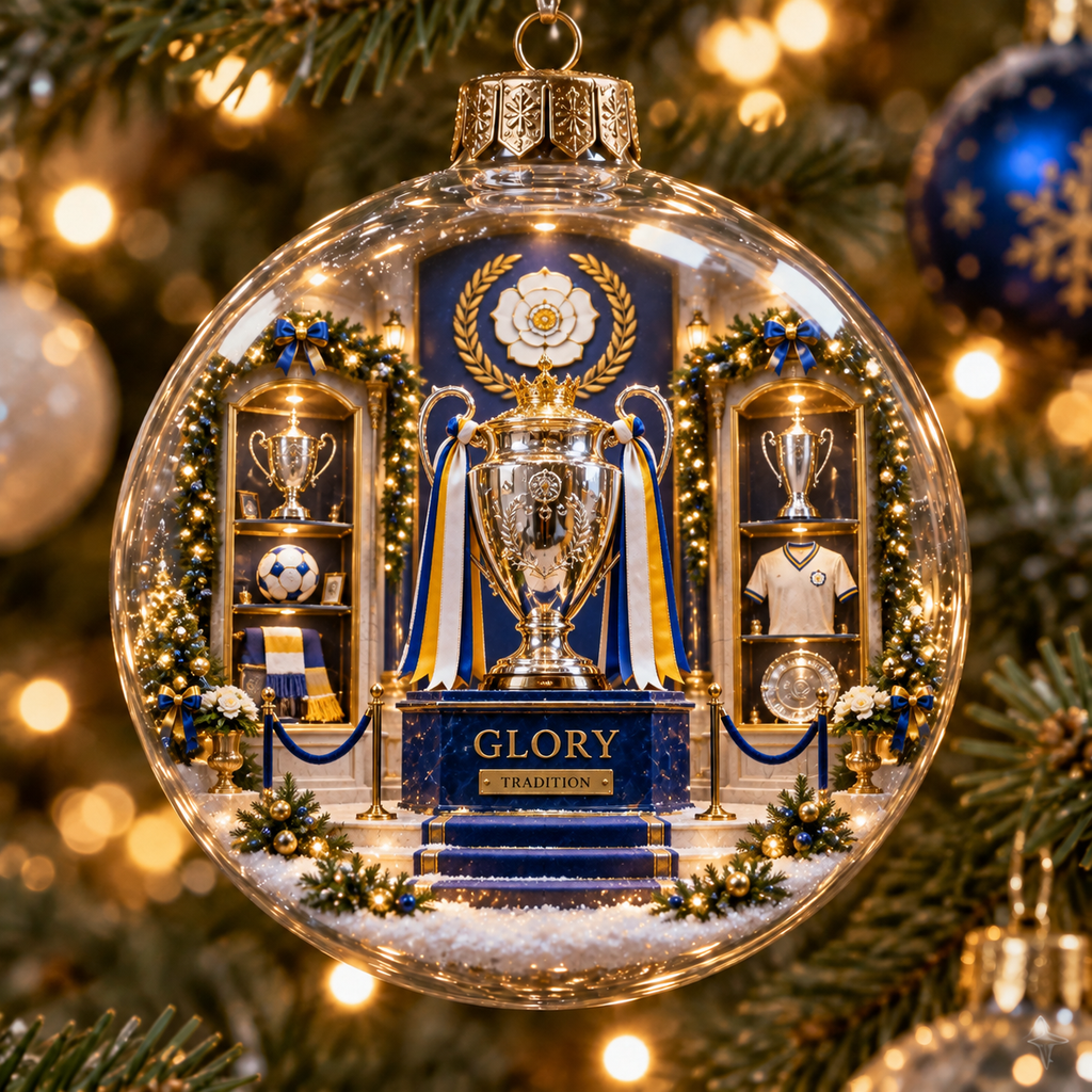 White Rose Legacy Light-Up Football Heritage Ornament
