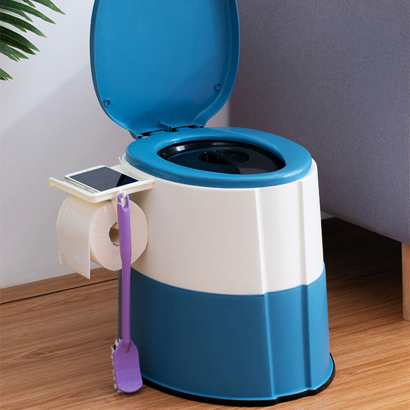 Sikunuo | Modern Flush Toilet Plastic Round Floor Mounted Toilet Bowl for Bathroom