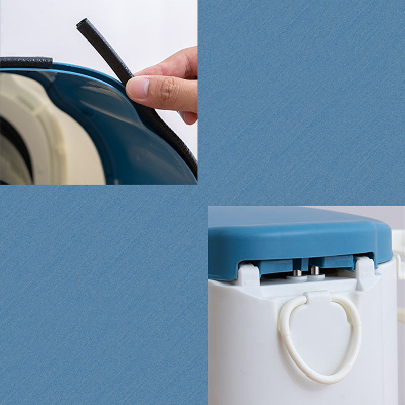 Sikunuo | Modern Flush Toilet Plastic Round Floor Mounted Toilet Bowl for Bathroom