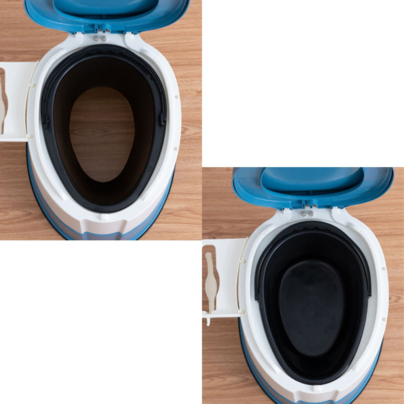 Sikunuo | Contemporary plastic floor-mounted toilet bowl with toilet seat for the bathroom