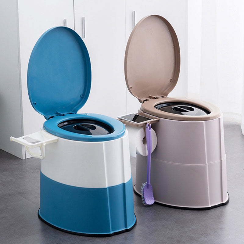 Sikunuo | Contemporary plastic floor-mounted toilet bowl with toilet seat for the bathroom