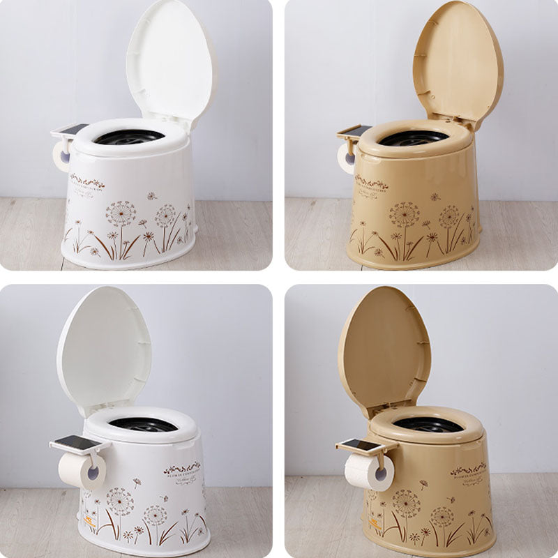 Sikunuo | Modern Plastic Floor-Mounted Toilet Bowl with Seat for the Bathroom