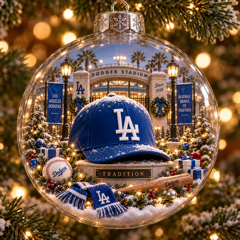 Think Blue — Light-Up Baseball Ornament